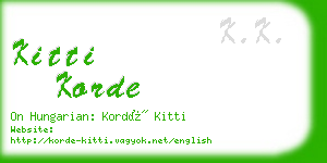 kitti korde business card